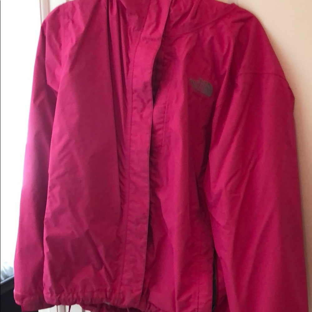 North Face Rain Jacket. Youth XL. Hot Pink